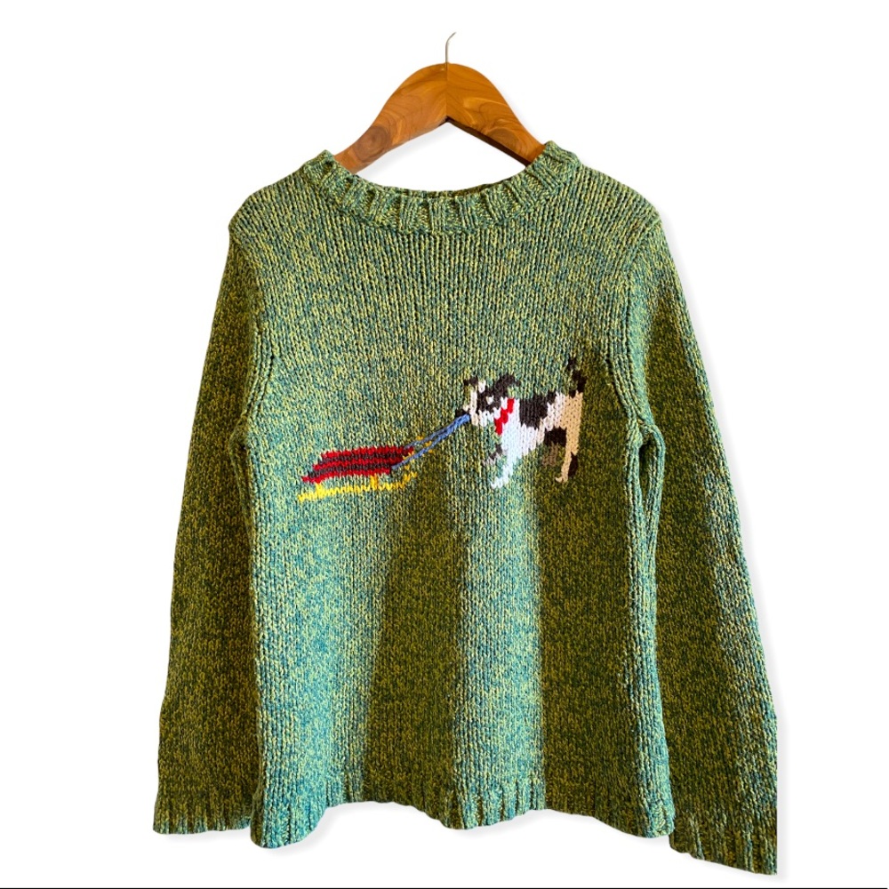 Talbots kids dog sweater, size 5, unisex
